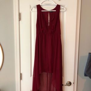 HI LOW lace up dress